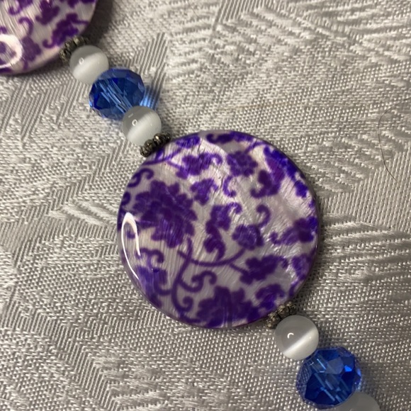 Blue floral lace bracelet - Picture 4 of 4